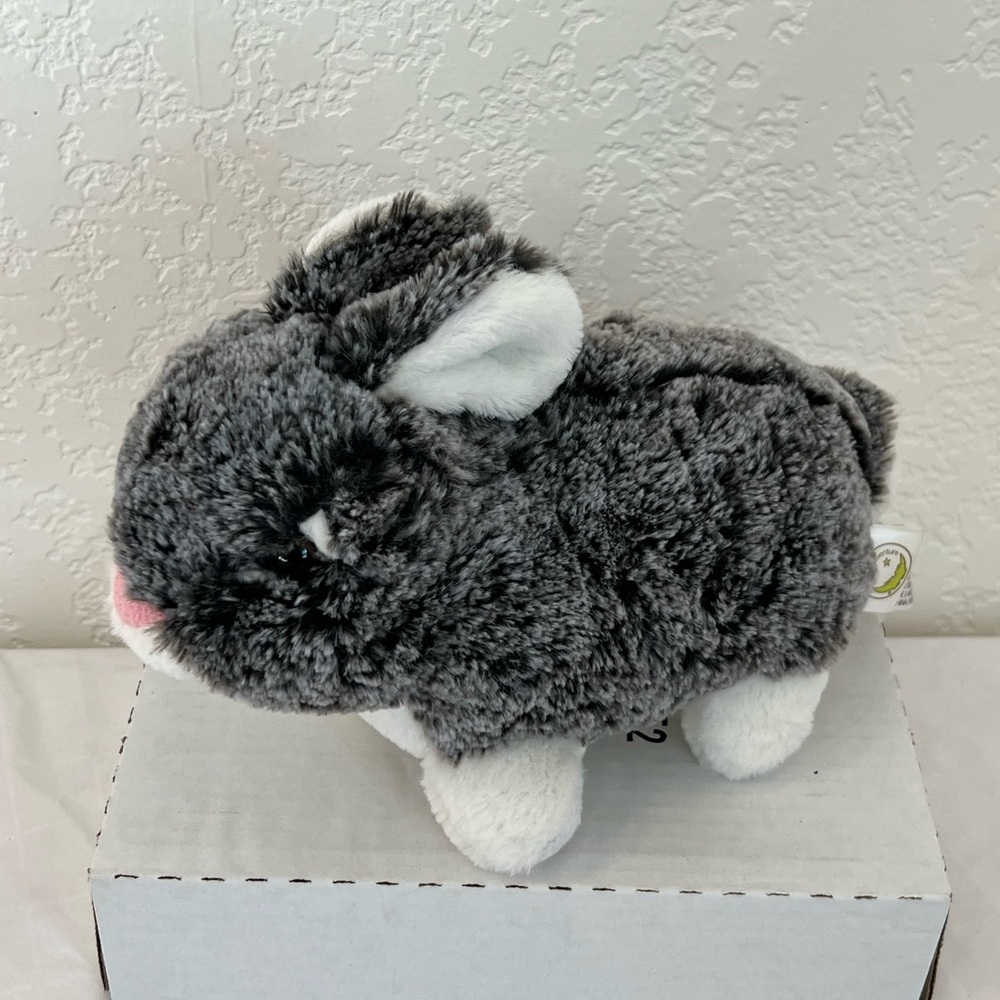 Animal adventure black white bunny‎ rabbit 8” plush toy 2018